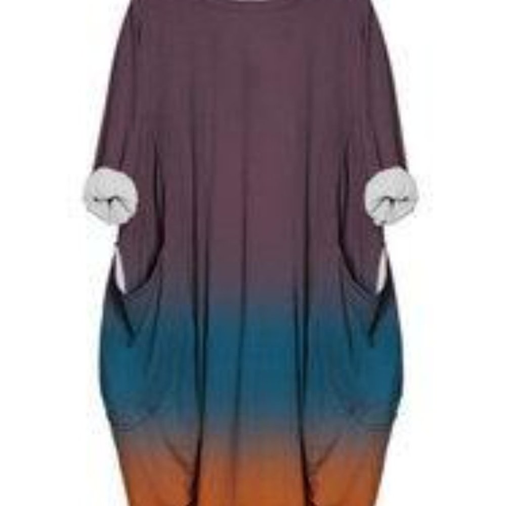 GRADIENT IRREGULAR DRESS - Picture 5 of 5